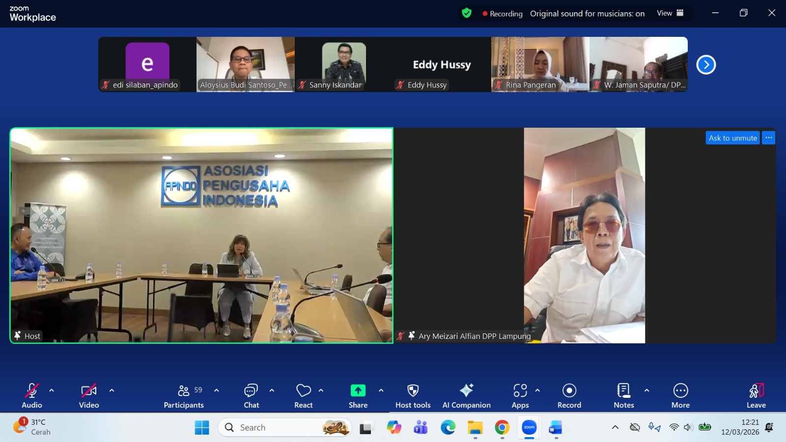 Perkuat Konsolidasi Internal, DPN APINDO Gelar Town Hall Meeting Bersama Seluruh DPP se-Indonesia