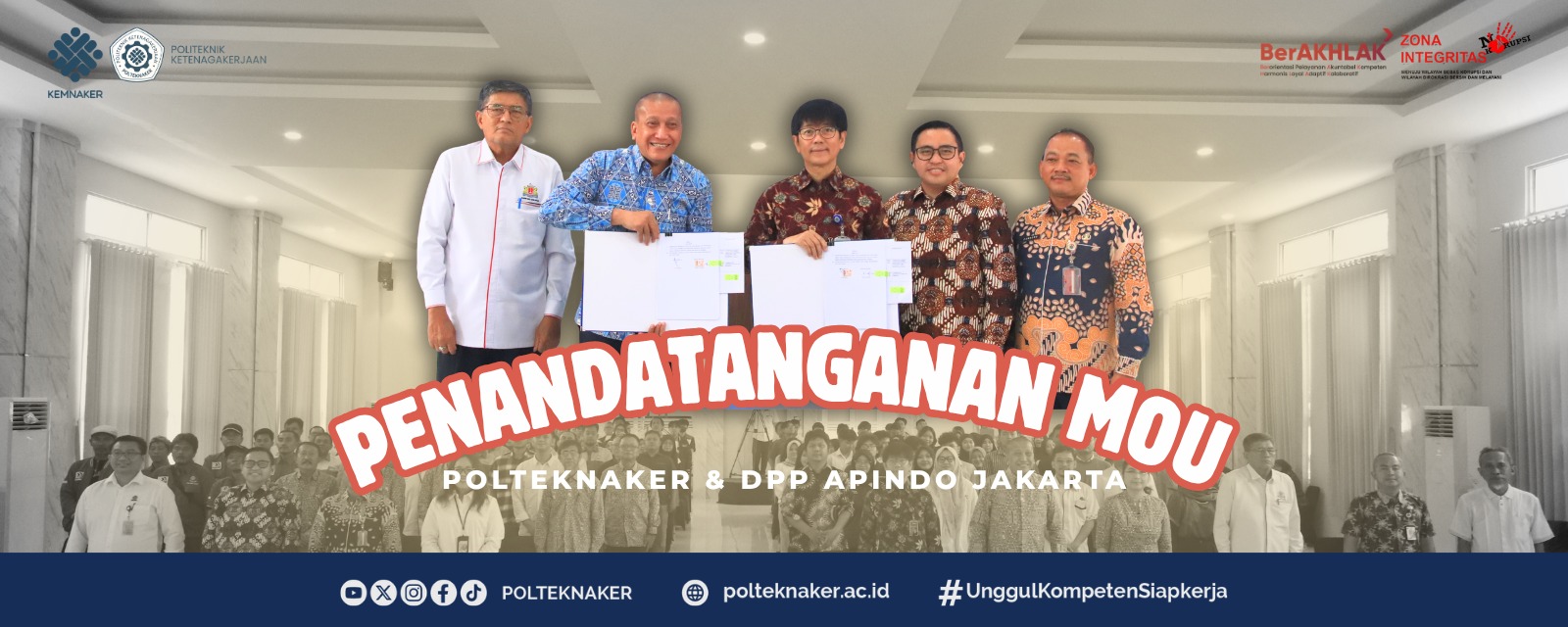 Politeknik Ketenagakerjaan and APINDO Jakarta Sign MoU Extension