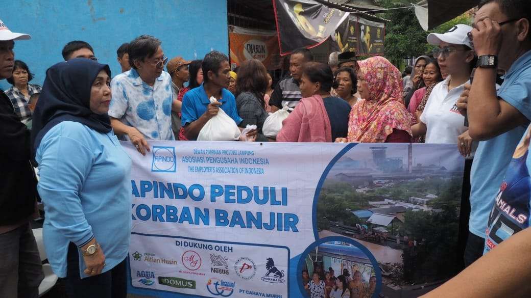 Peduli Korban Banjir, APINDO Lampung Gelar Baksos