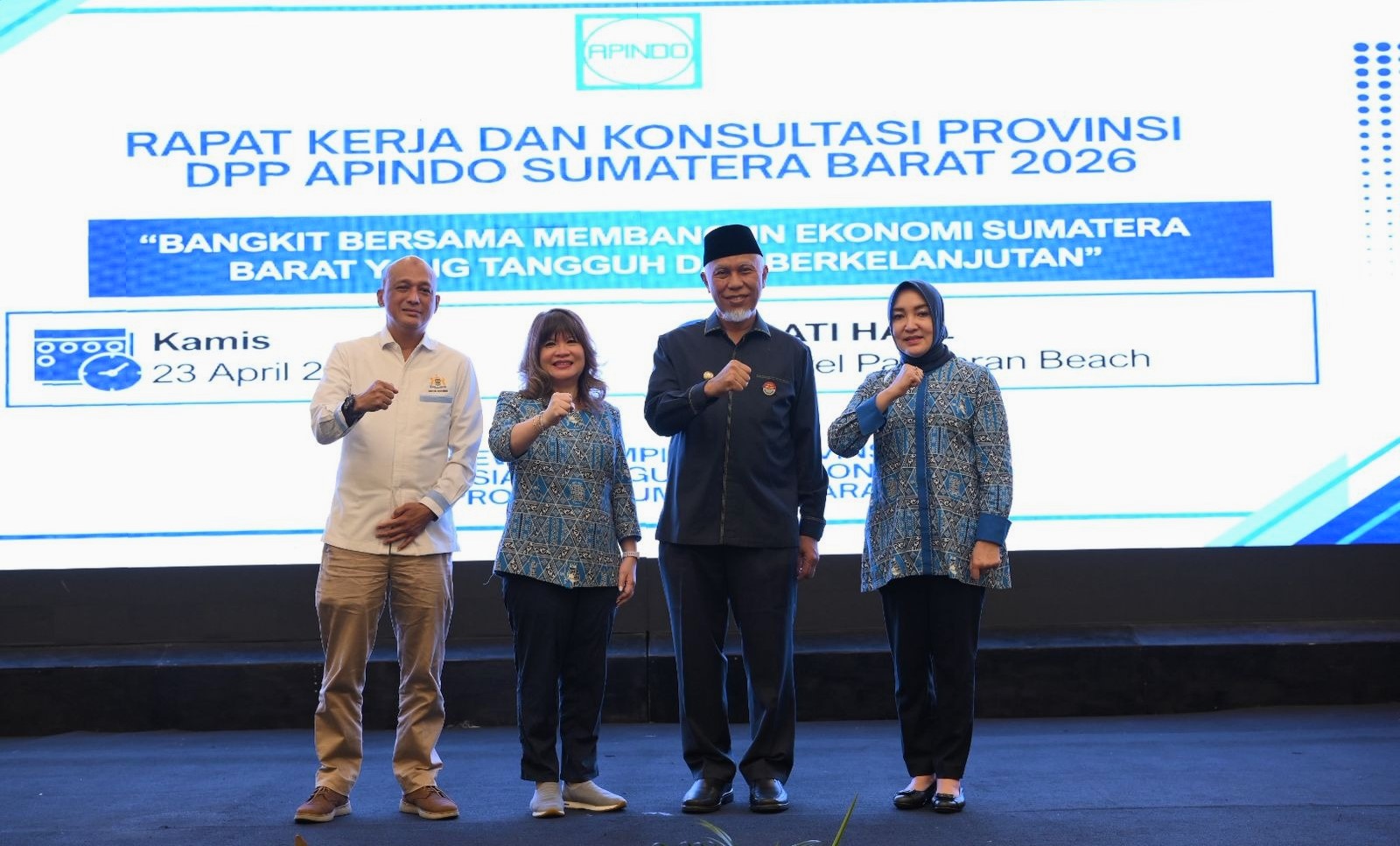 Rakerkonprov DPP APINDO Sumatera Barat Tegaskan Filosofi Saiyo Sakato, Barek Samo Dipikua, Ringan Samo Dijinjing Bagi Kolaborasi dan Penguatan Ekonomi Daerah