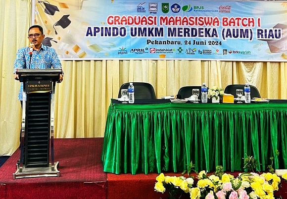 Penutupan Program AUM Riau 2024, Apindo Riau Taja Graduasi Mahasiswa Batch 1